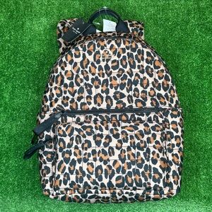 NEW Kate Spade Camden Quilted Large Leopard Backpack